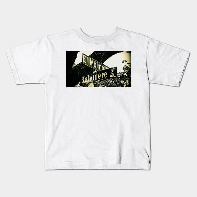 El Molino Belvidere, Pasadena, California by Mistah Wilson Kids T-Shirt by MistahWilson